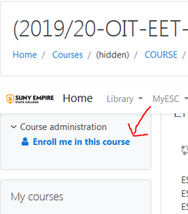 Image of the Enroll me in this course link