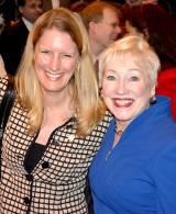 President Hancock and SUNY Chancellor Nancy L. Zimpher are all smiles after the announcement of Open SUNY and Open SUNY+.