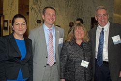 Left to right: Roxana Toma, Josh Horn, Tai Arnold and John Vellenga at the 2015 Graduate Research Symposium.