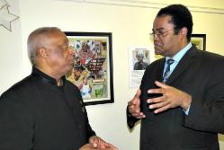 Member of Assembly Charles Barron and SUNY Empire State College Chief Diversity Officer for Institutional Equity and Inclusion Elliott Dawes.