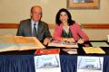 Retired International Programs Faculty Member Richard Bonnabeau and Francesca Cichello, executive director of international education.