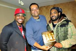 BMI member Tony Haywood, Chief Diversity Officer for Institutional Equity and Inclusion Elliott Dawes, and BMI member Natural Langdon. Photo/David Fullard