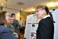 Graduate student Kristina Kwacz discusses her research at the conference. Photo/Empire State College